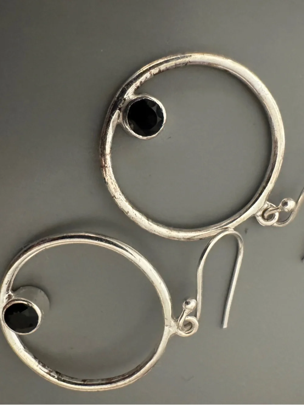 Fabindia Earrings with Black Gemstone Accent